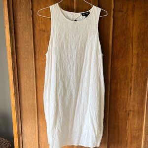 Ivory broderie shift dress